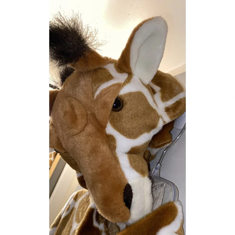 Giraffe Plush Costume One Piece Realistic Halloween Play Soft Warm Toddler Sz
